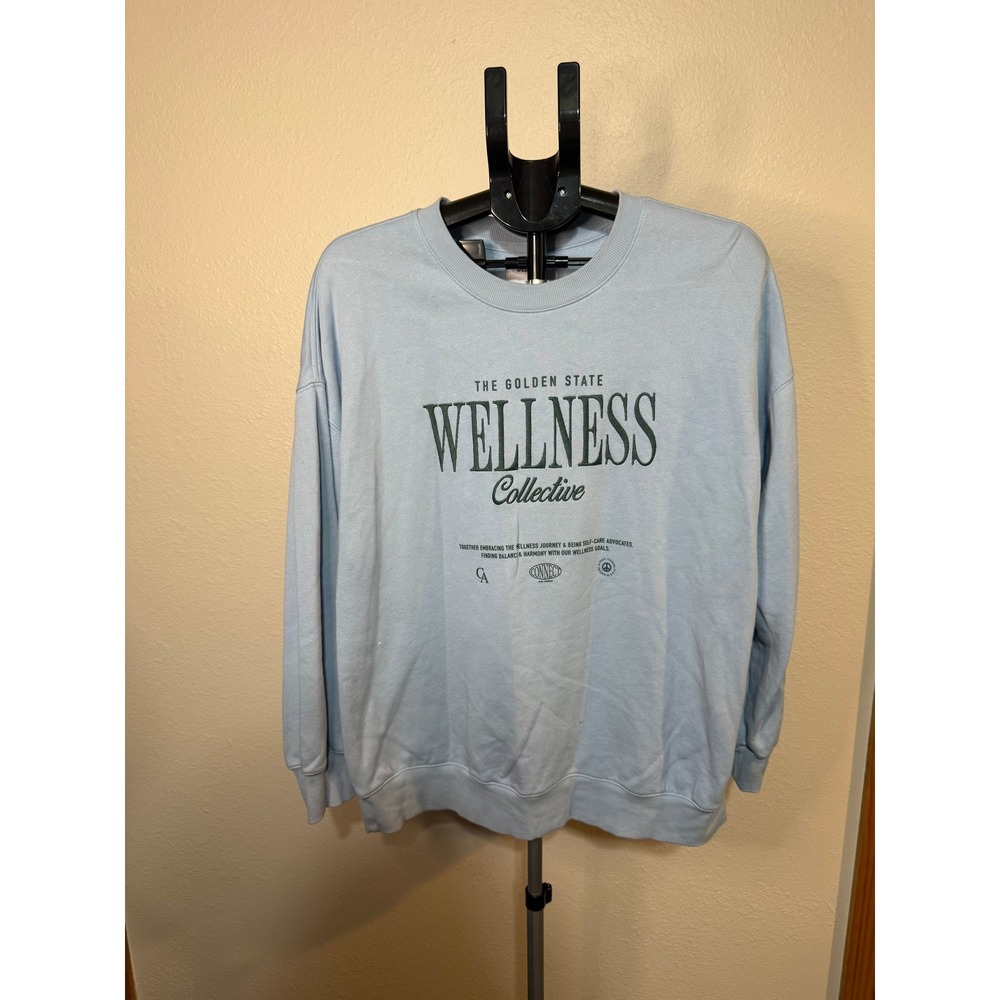 Old Navy SoComfy Wellness Collective Graphic Sweatshirt Blue Tunic Medium